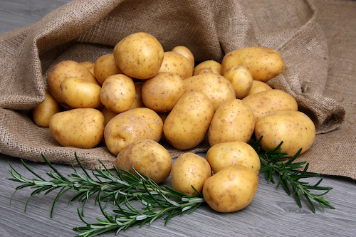 Kartoffeln lagern Jutesack